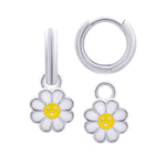 Earrings with pendants Chamomile, d 12 mm - UmaUmi