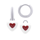 Earrings with pendants Heart in Heart, d 12 mm - UmaUmi