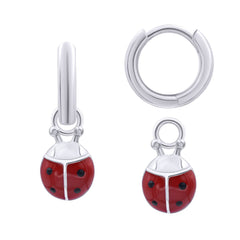 Earrings with pendants Ladybug, d 12 mm - UmaUmi