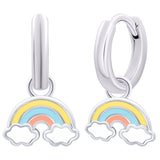 Earrings with pendants Rainbow, d 12 mm - UmaUmi