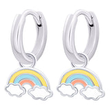 Earrings with pendants Rainbow, d 12 mm - UmaUmi