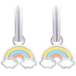 Earrings with pendants Rainbow, d 12 mm - UmaUmi