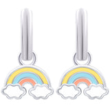 Earrings with pendants Rainbow, d 12 mm - UmaUmi