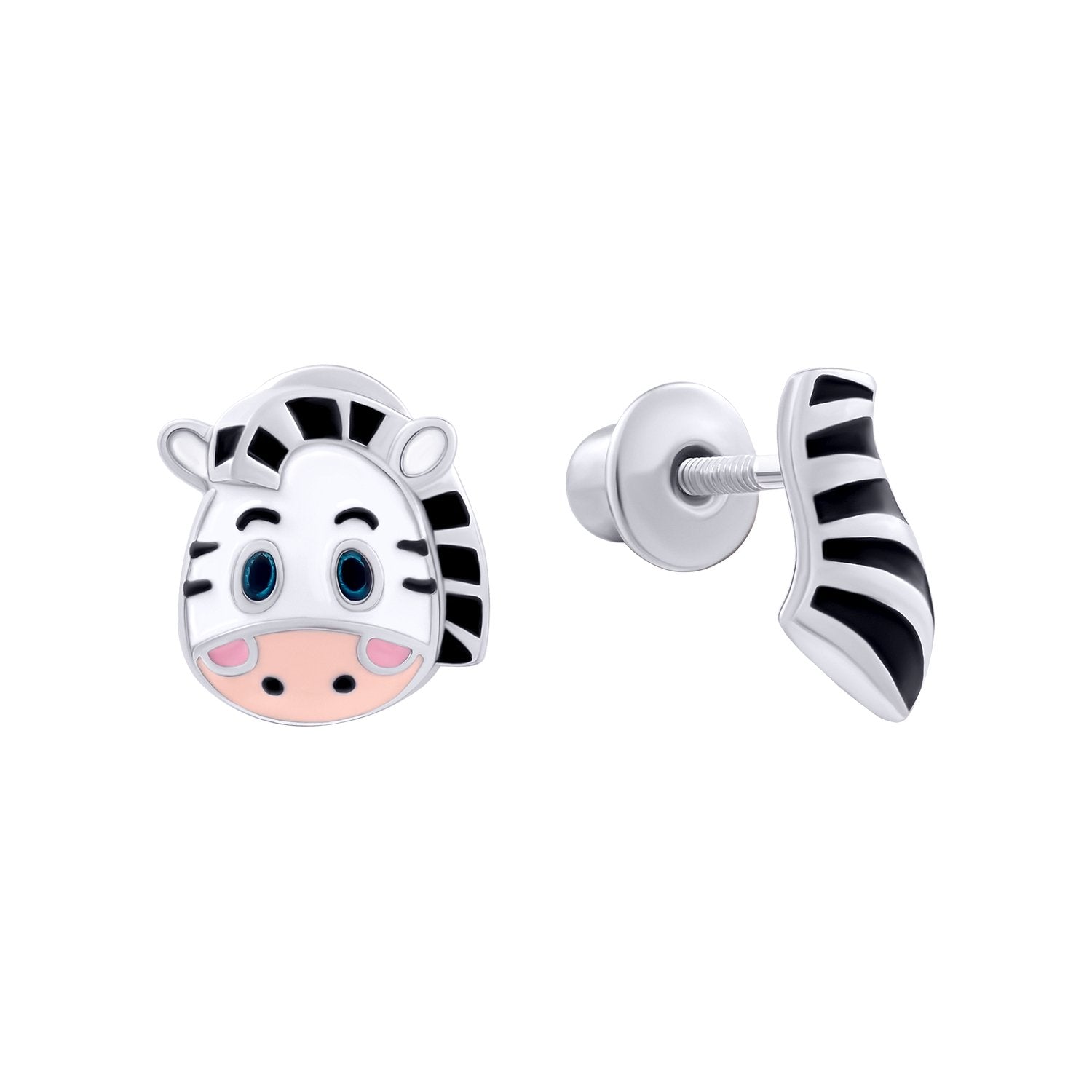 Earrings Zebra with a Flag - UmaUmi