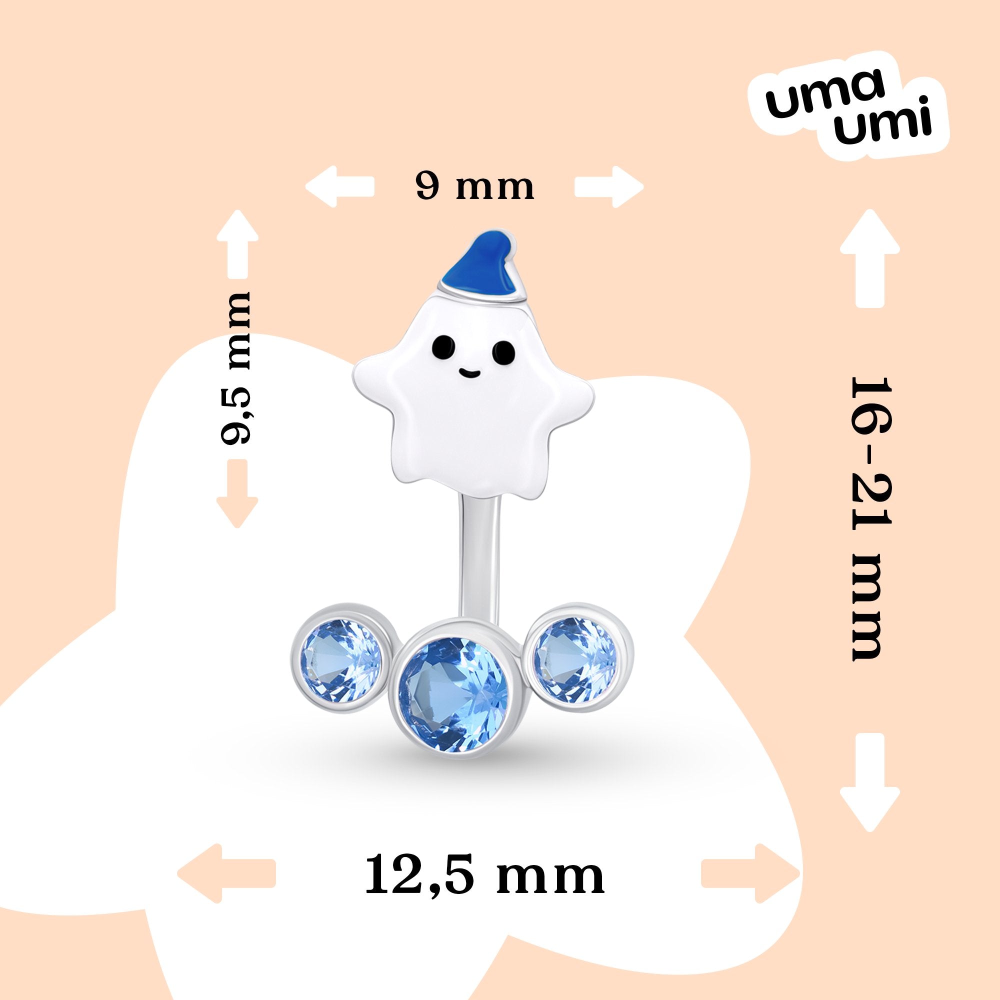 Jacket earrings BOO the ghost - UmaUmi