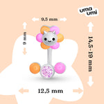 Jacket earrings BUN the flowerlion - UmaUmi