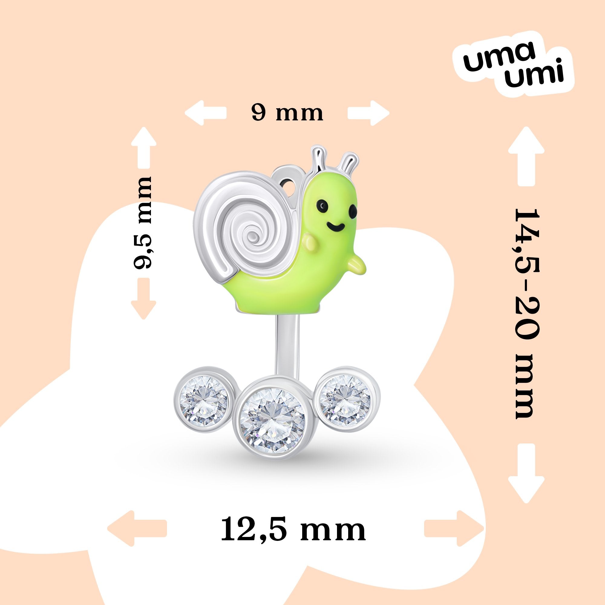 Jacket earrings WOP the snail - UmaUmi