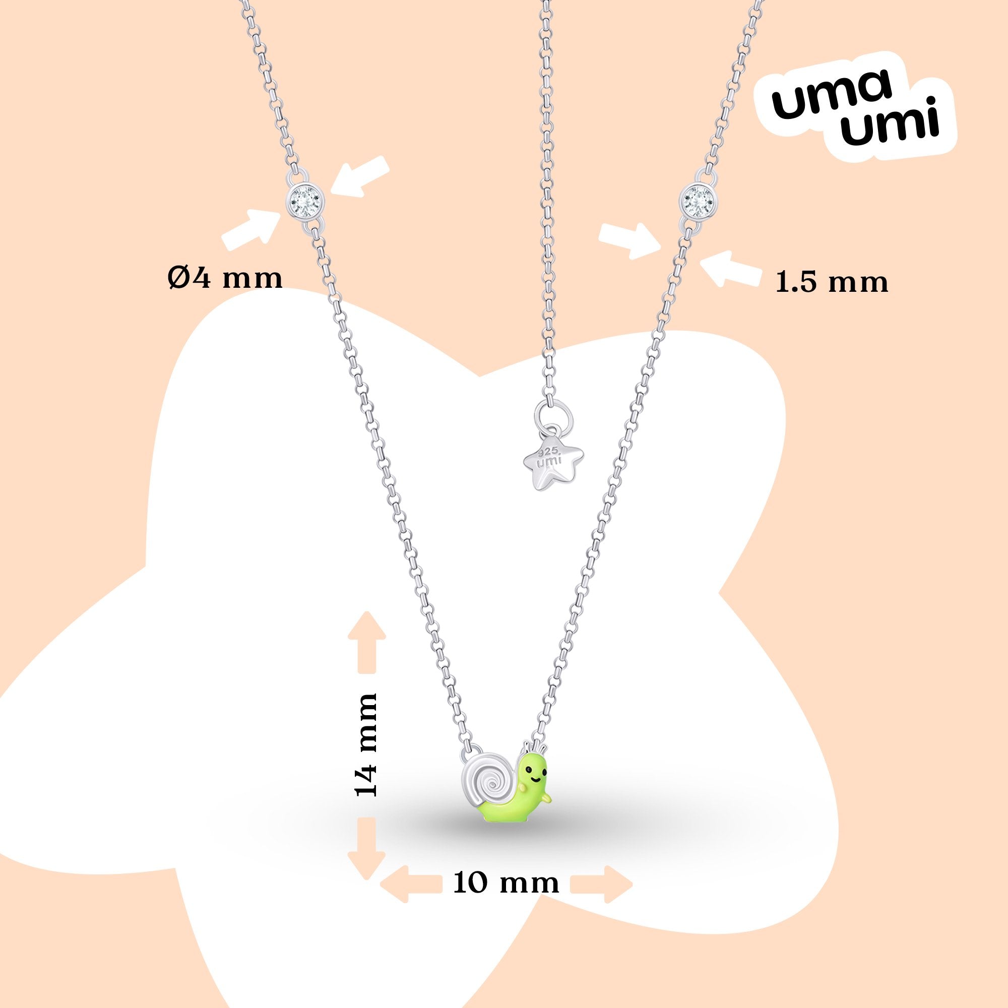 Necklace WOP the snail - UmaUmi