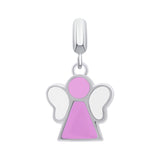 Pendant Angel with pink and white enamel - UmaUmi