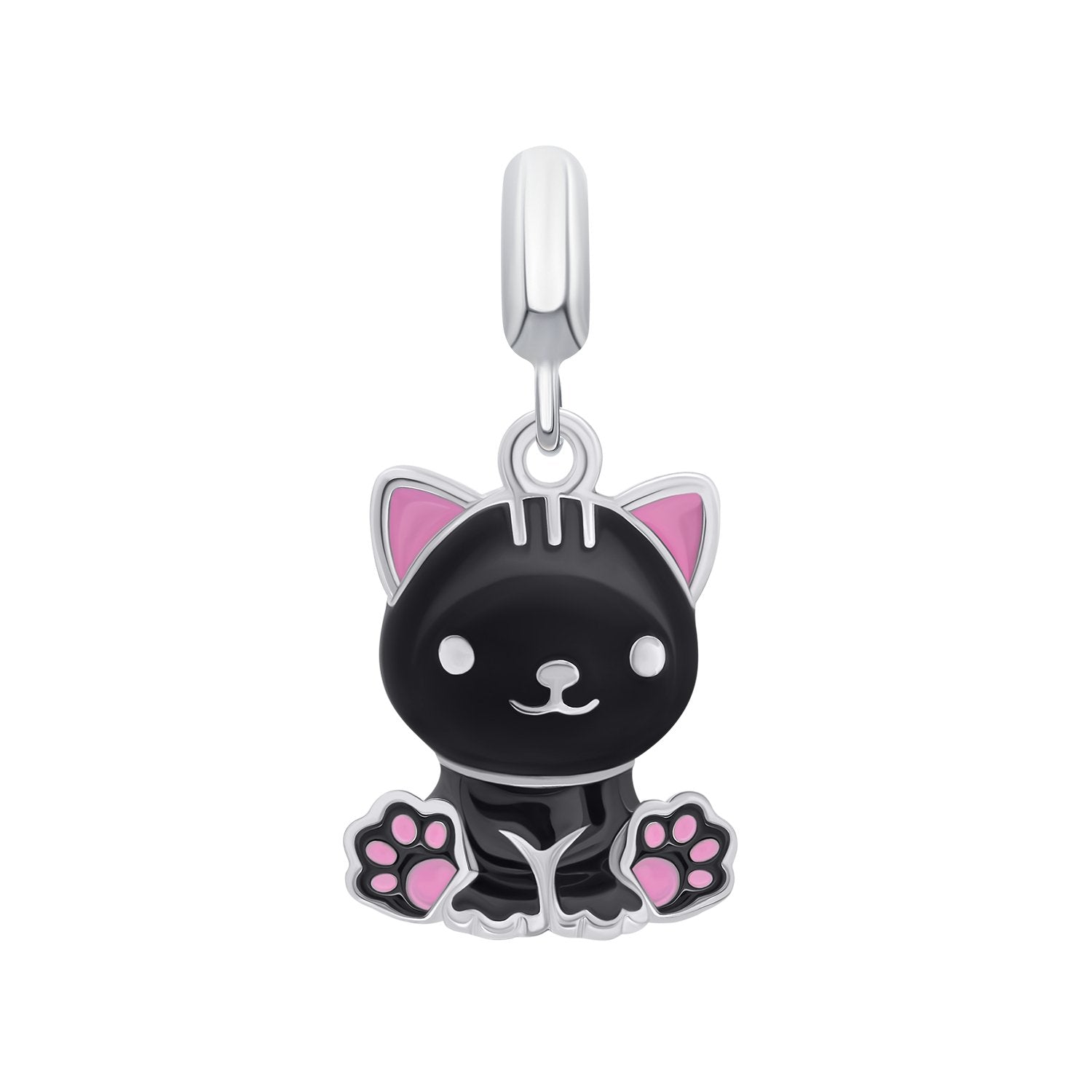 Pendant Black Cat with a Paw - UmaUmi