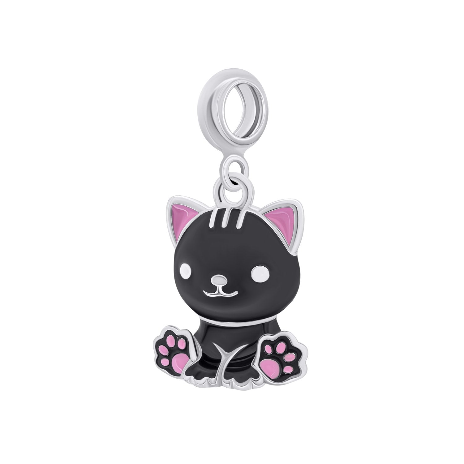 Pendant Black Cat with a Paw - UmaUmi