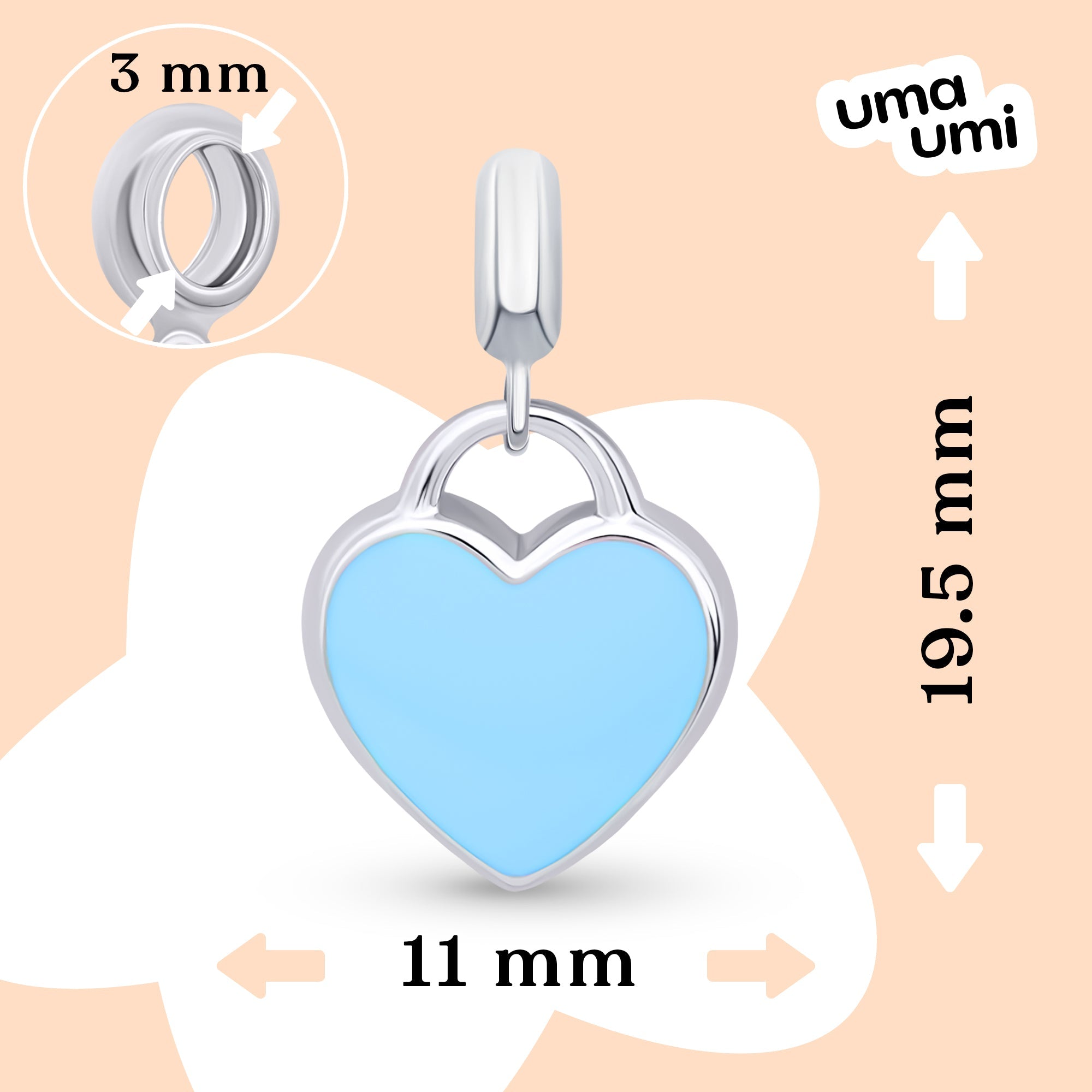 Pendant Blue Heart - UmaUmi