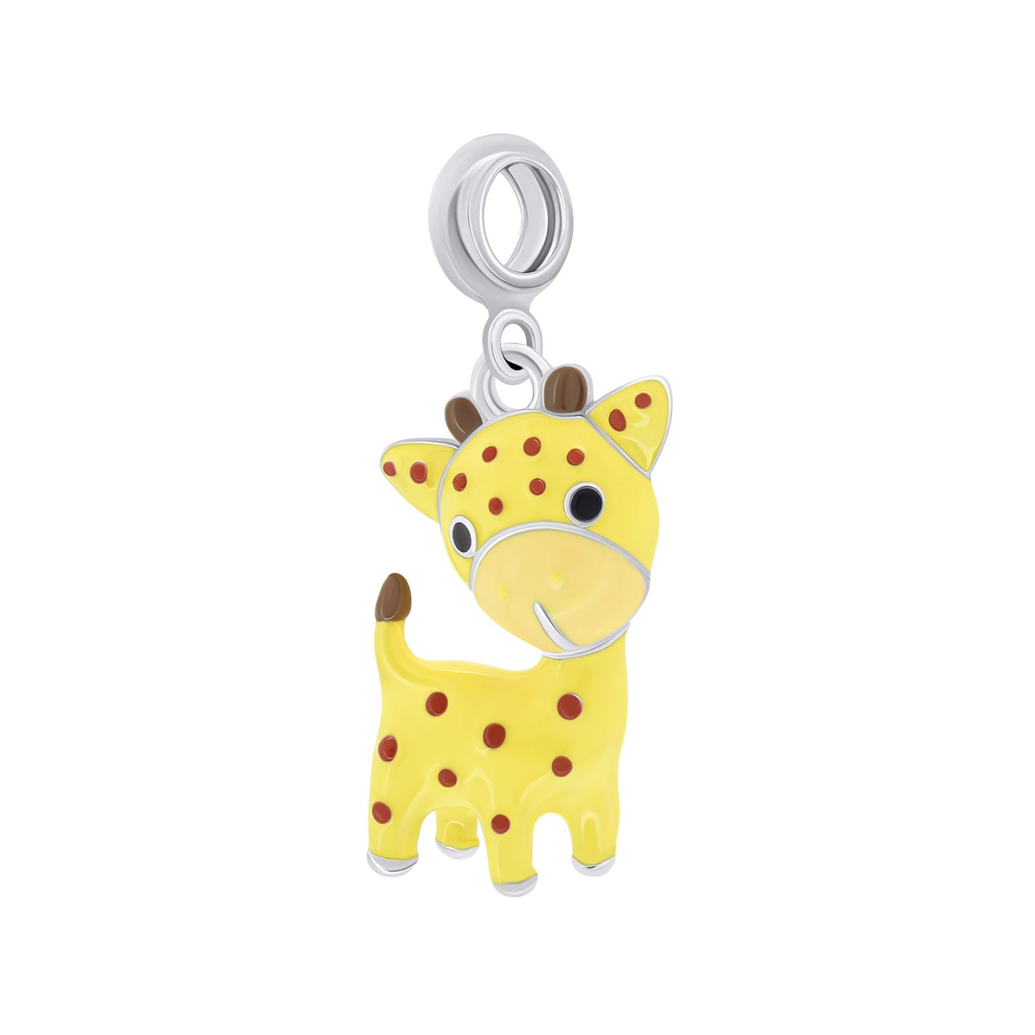 Pendant Giraffe with orange enamel - UmaUmi