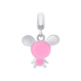 Pendant Mousie with pink enamel - UmaUmi