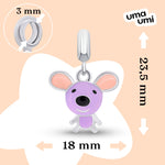 Pendant Mousie with violet enamel - UmaUmi