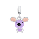 Pendant Mousie with violet enamel - UmaUmi