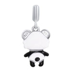 Pendant Panda with white - black and pink enamel - UmaUmi