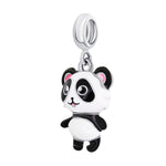 Pendant Panda with white - black and pink enamel - UmaUmi