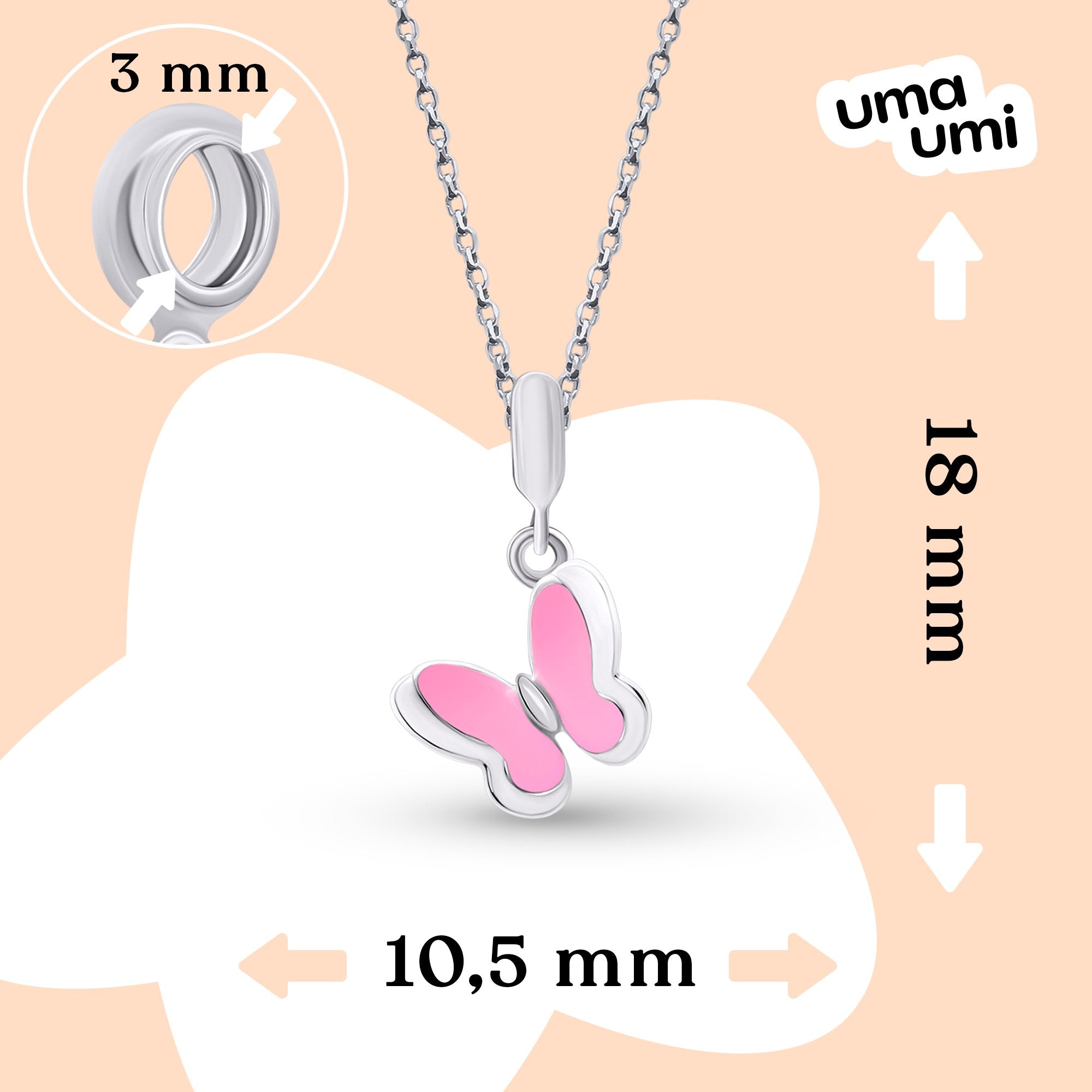 Pendant Pink Butterflies - UmaUmi