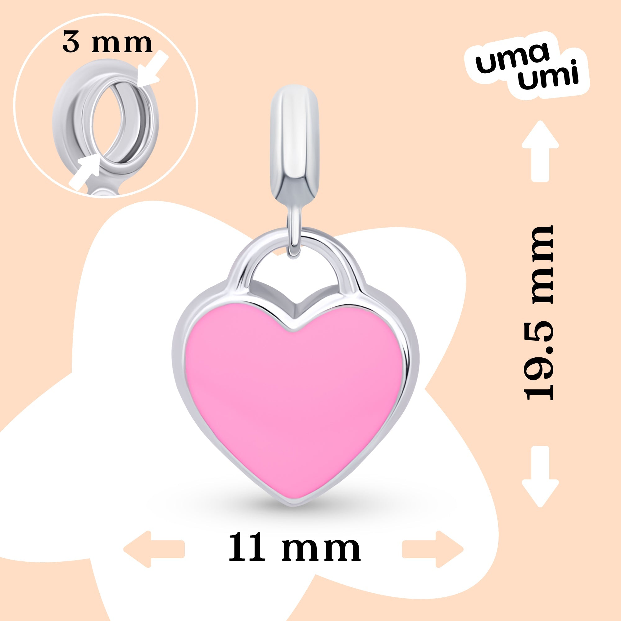 Pendant Pink Heart - UmaUmi