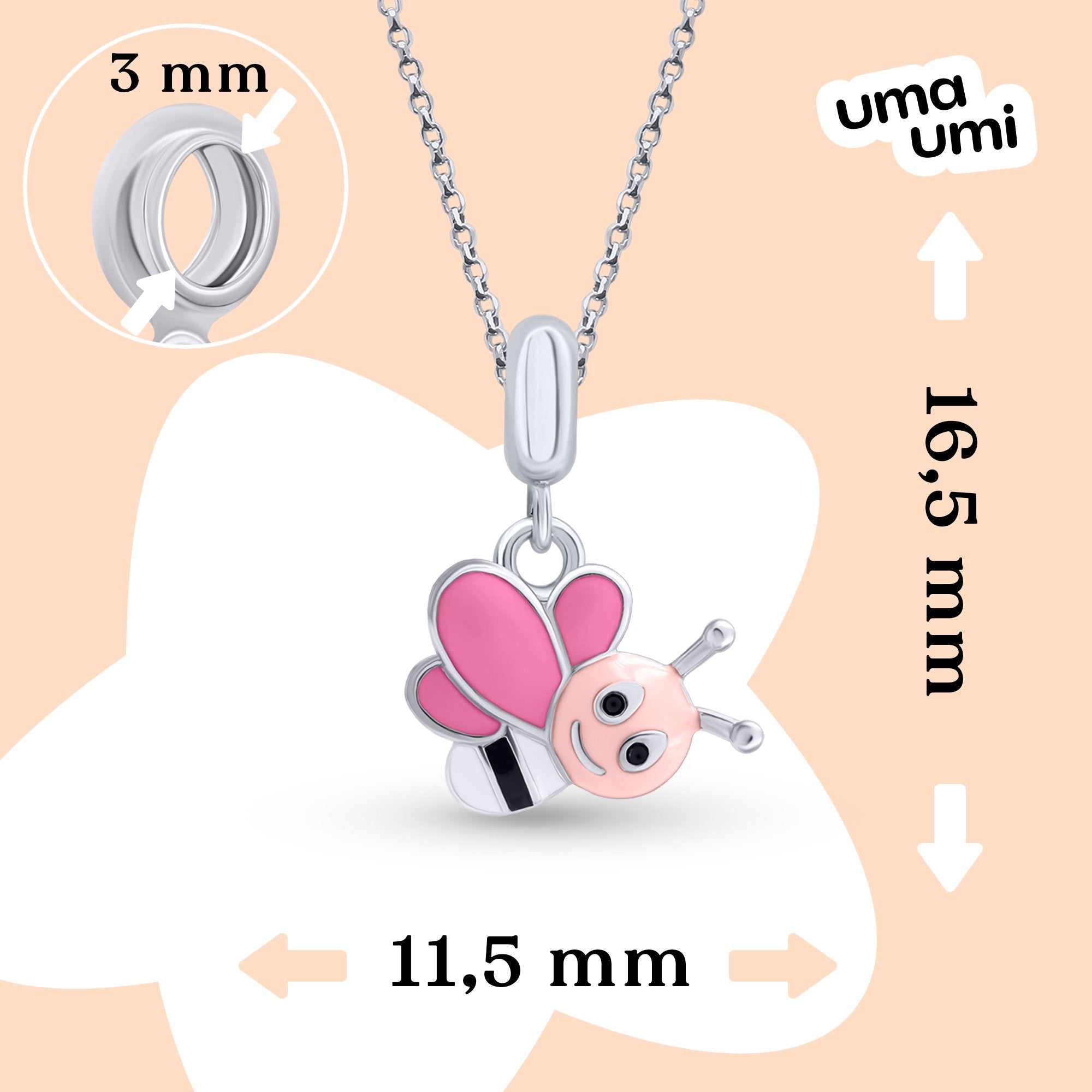 Pendant Pink Marry Bee - UmaUmi