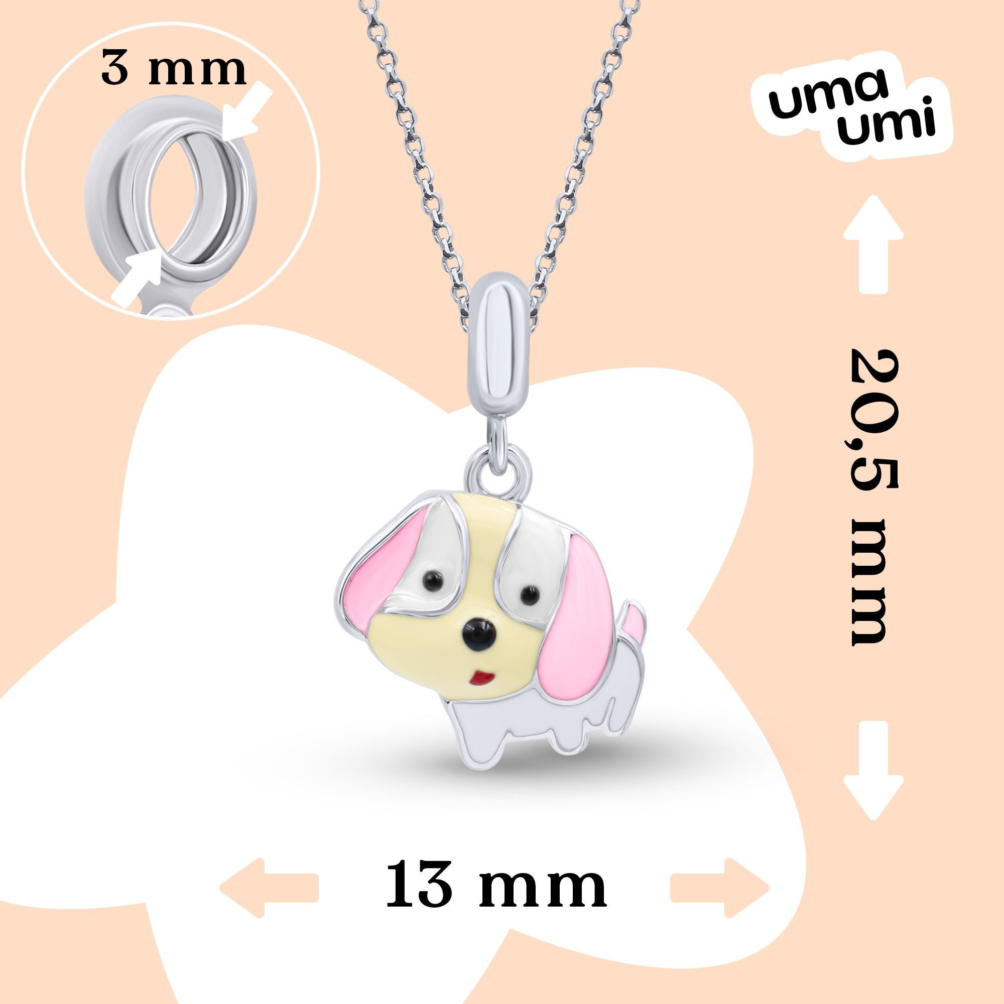 Pendant Pink Puppy - UmaUmi