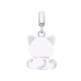 Pendant White Cat with a Paw - UmaUmi