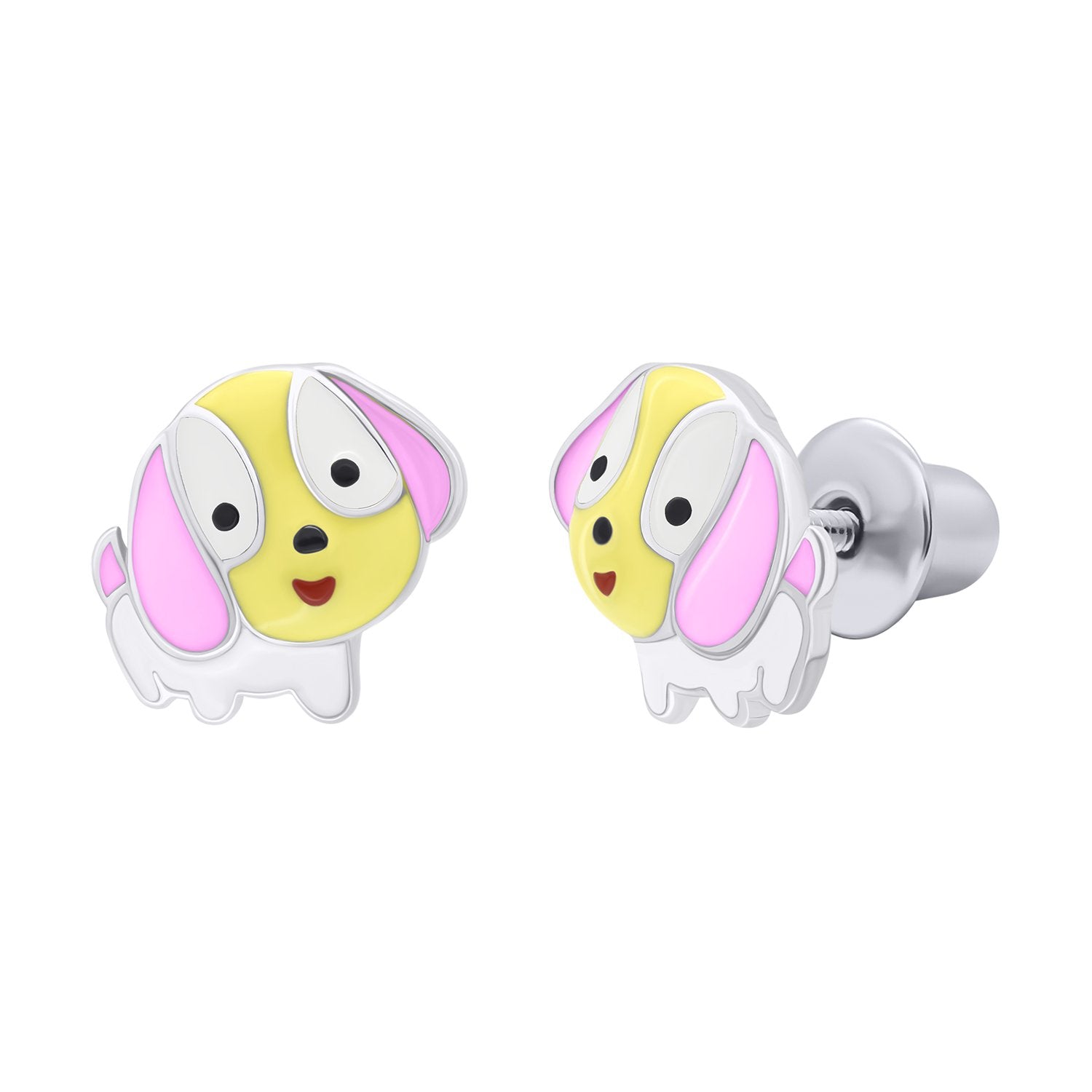 Stud earrings Pink Puppy - UmaUmi