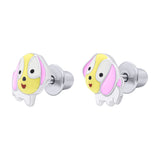 Stud earrings Pink Puppy - UmaUmi