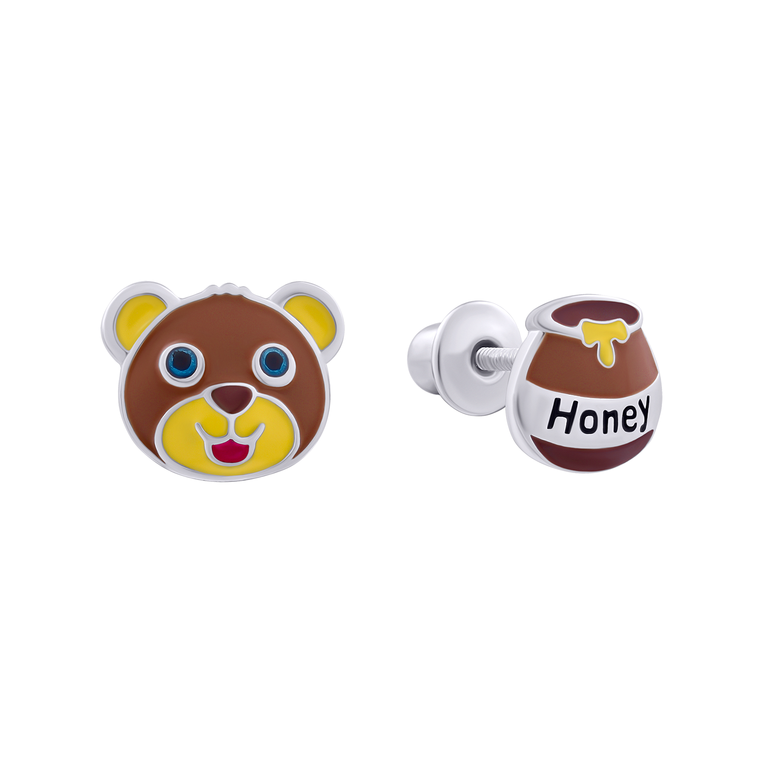 Σκουλαρίκια Αρκουδάκι με μέλι αρκουδάκι