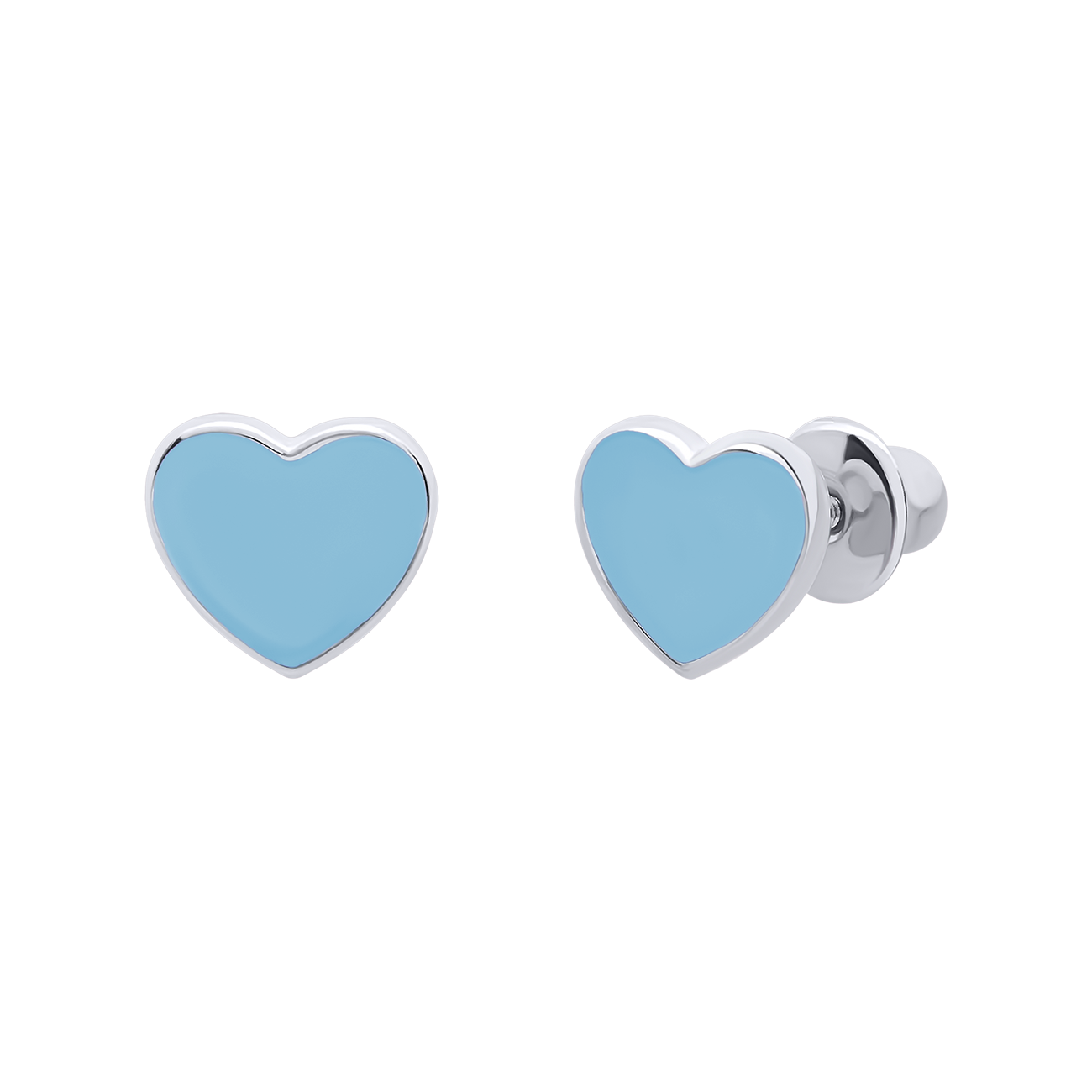 Ohrringe Herz blau