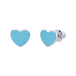 Ohrringe Herz blau