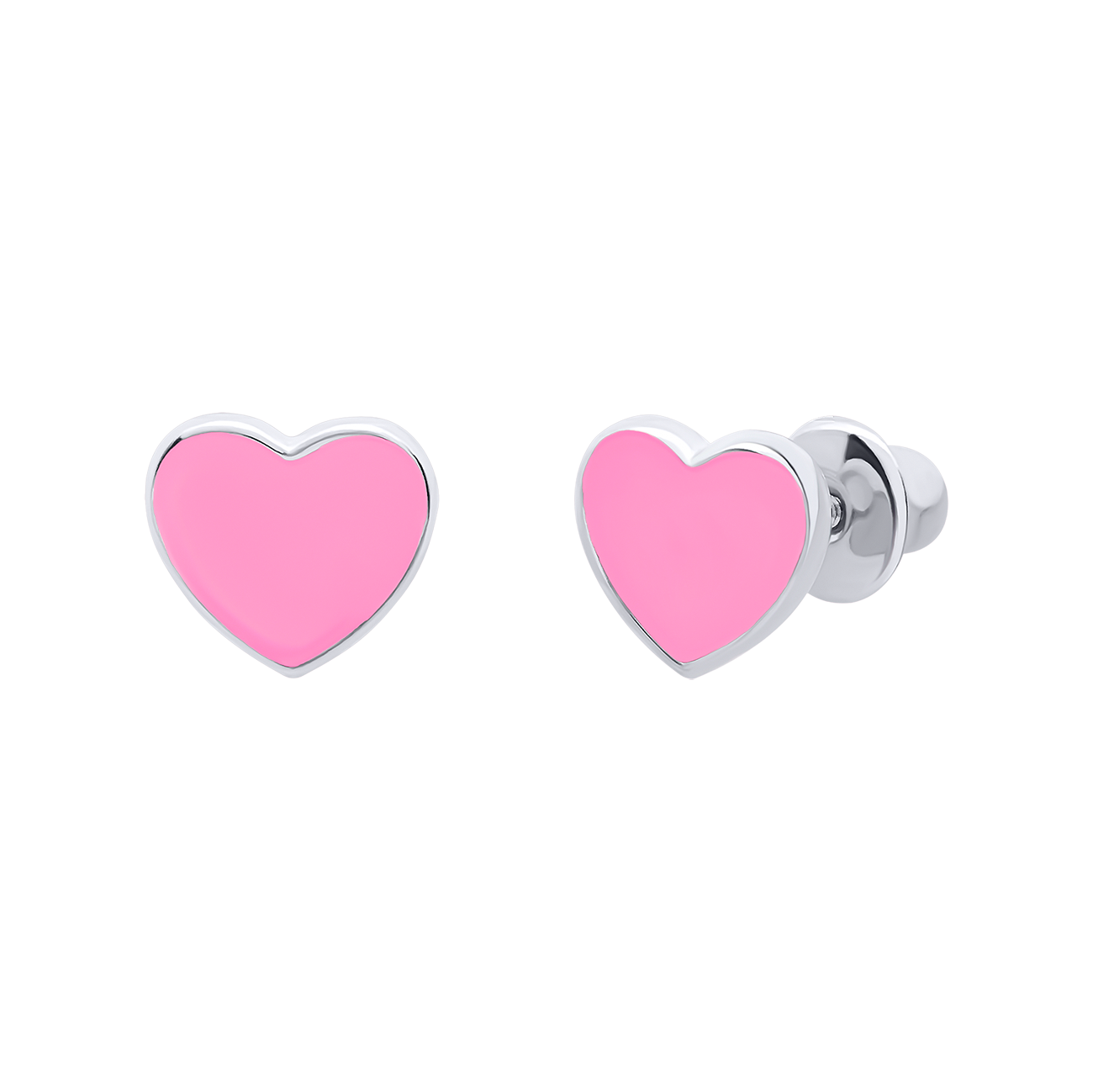 Earrings Pink Heart
