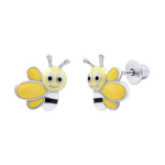 Серьги Веселая пчелка желтая