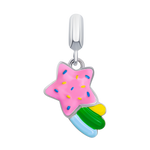 Pendant Pink Comet with colorful enamel