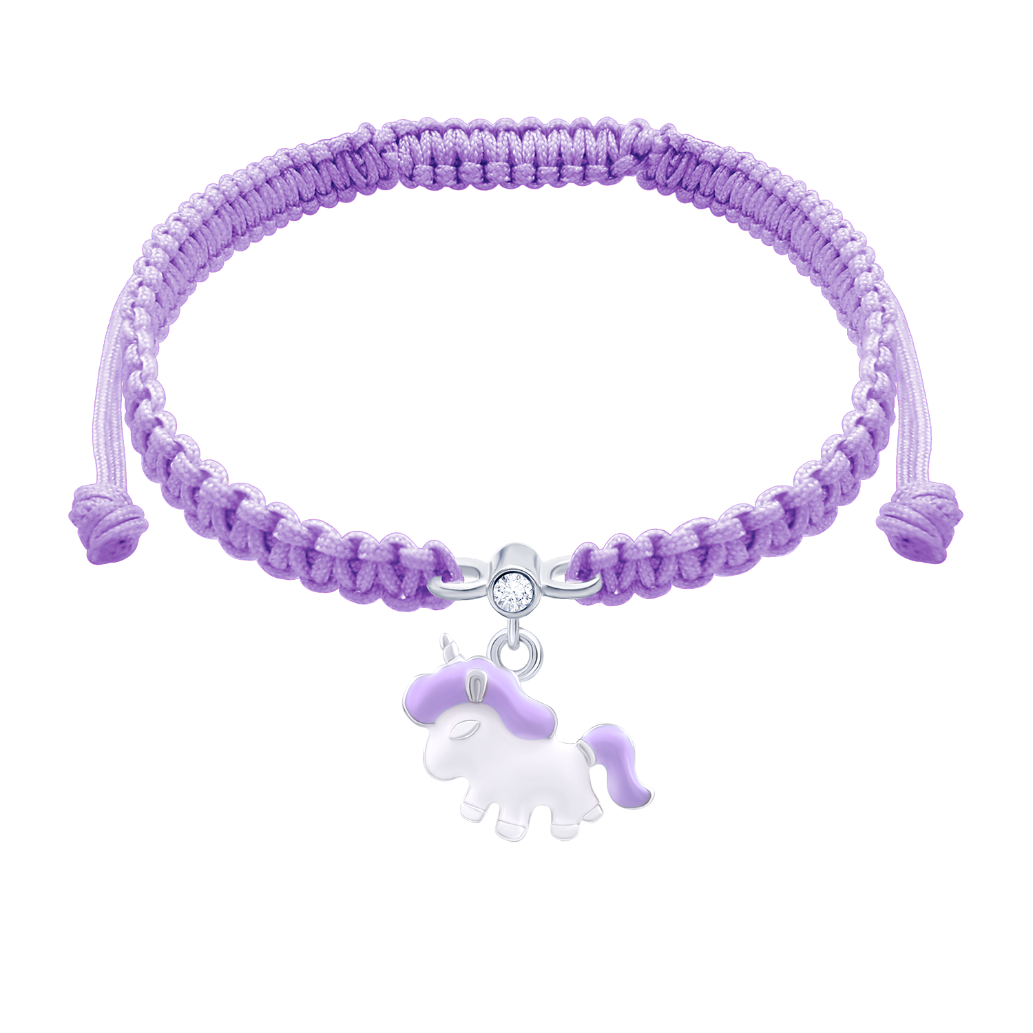 Braided bracelet Violet Unicorn