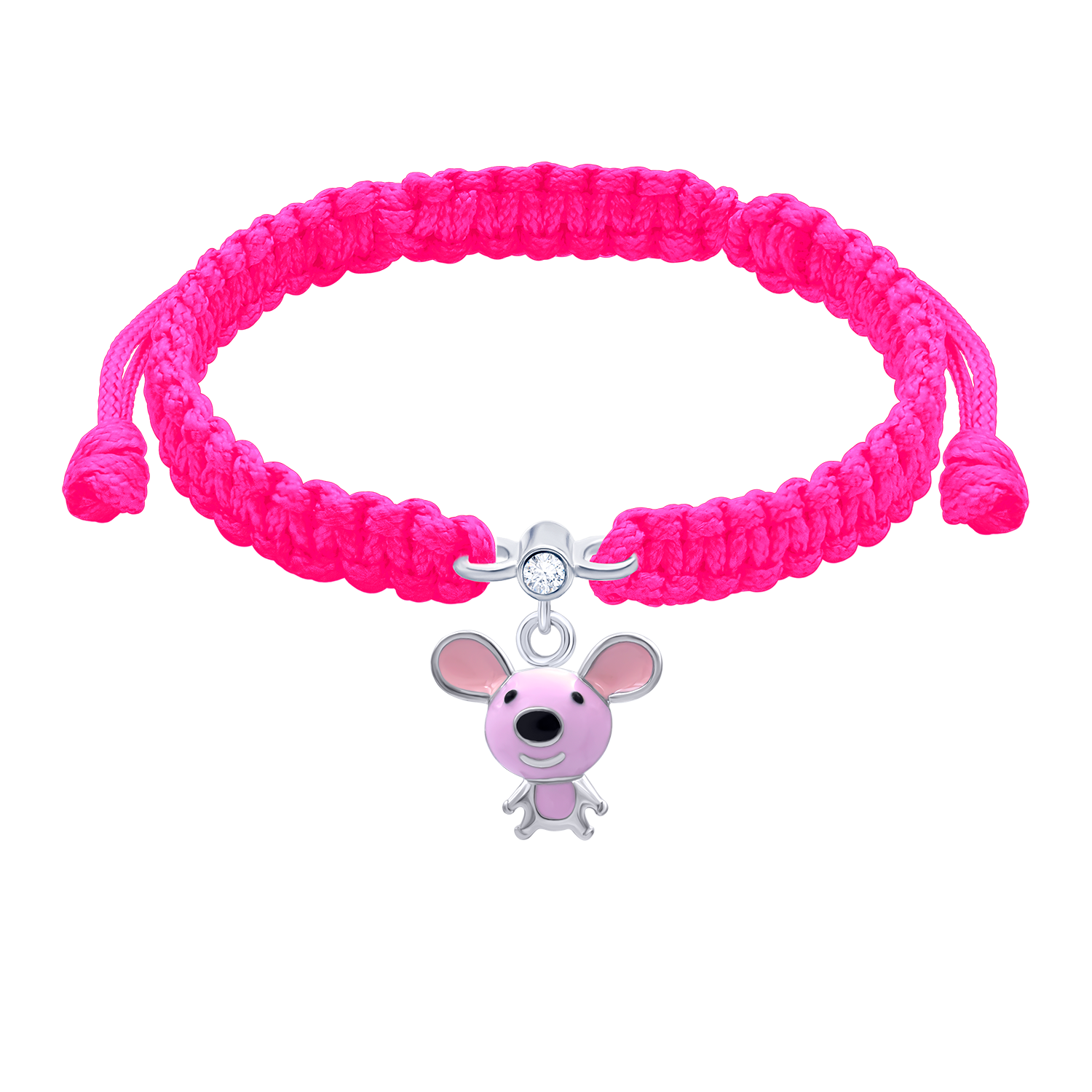 Braided bracelet Pink Mousie