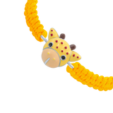 Браслет плетений Жираф на жовтому ремінці