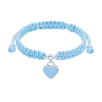 Braided bracelet Blue Heart