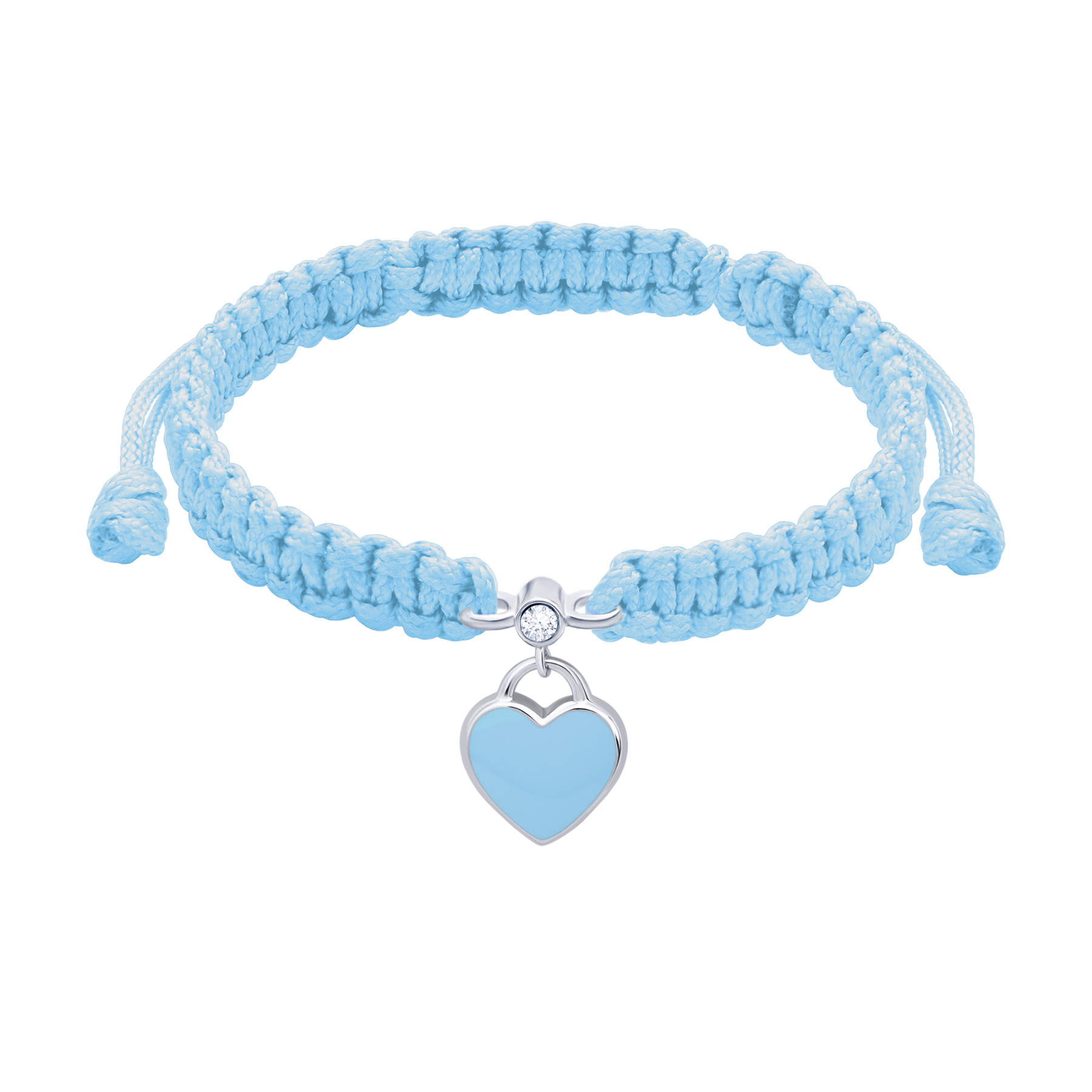 Braided bracelet Blue Heart