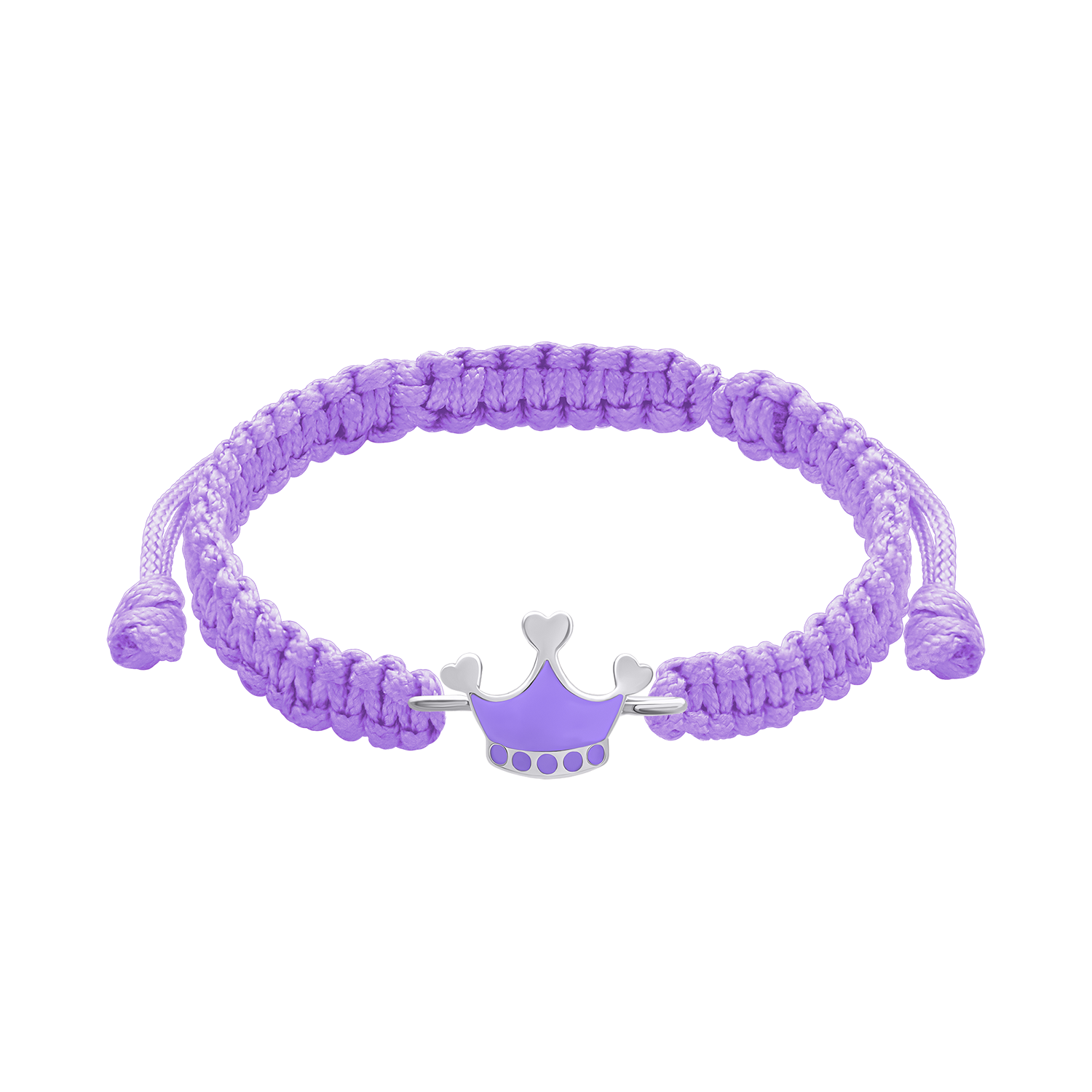 Geflochtenes Armband Krone lila