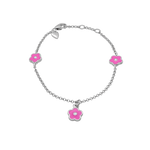 Bracelet on chain Pink Flower