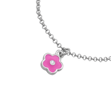 Bracelet on chain Pink Flower