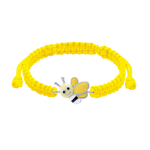 Geflochtenes Armband Fröhliche Biene gelb