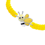 Geflochtenes Armband Fröhliche Biene gelb