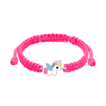 Браслет плетеный Единорог разноцветный