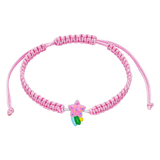 Geflochtenes Armband Rosa Komet mit bunter Emaille
