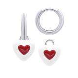 Earrings with pendants Heart in Heart, d 12 mm