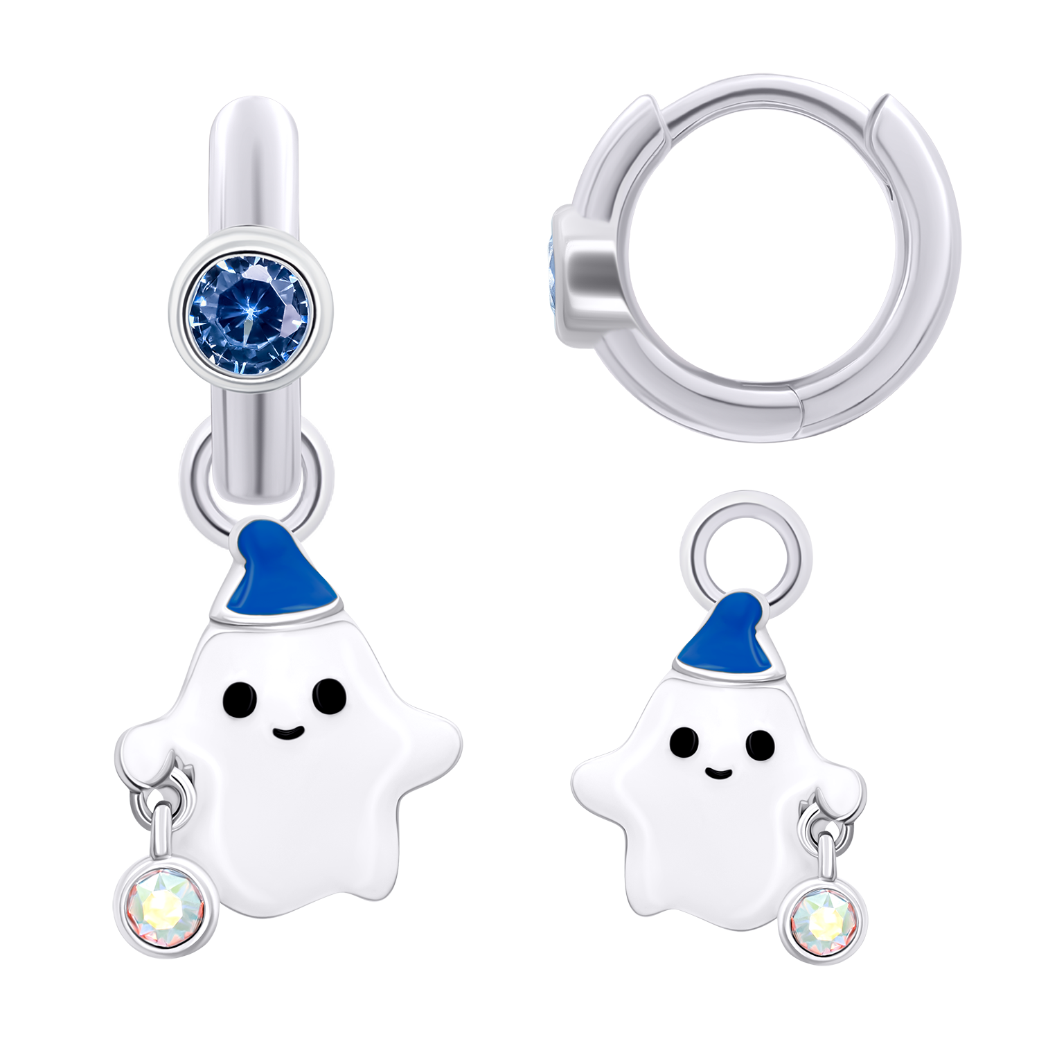 Earrings with pendants BOO the ghost