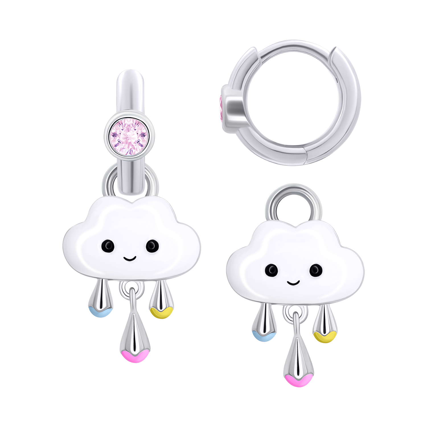 Earrings with pendants LAA the cloud